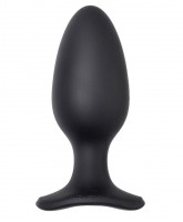 Черная анальная вибропробка Hush 2 Size L - 12,1 см.