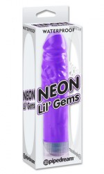 Фиолетовый вибратор Neon Lil Gems - 14 см. Фиолетовый вибратор Neon Lil Gems - 14 см.