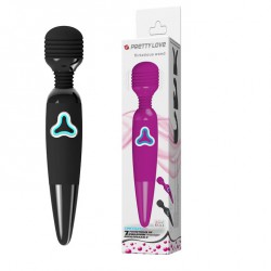 Чёрный вибромассажер Flirtatious Wand - 25 см. Чёрный вибромассажер Flirtatious Wand - 25 см.