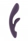 Фиолетовый вибратор Ava с клиторальным отростком - 22 см.