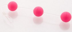 Анальная цепочка из 3-х розовых шариков