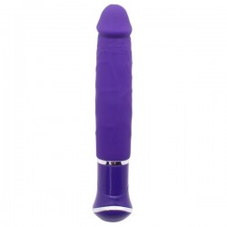 Фиолетовый силиконовый вибратор Ecstasy Rowdy Dong - 21,4 см.