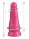 Розовая анальная втулка с круглой головкой - 20 см.