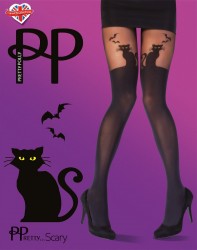 Колготки с имитацией чулок Halloween Cat Tights Pretty Polly