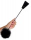 Черный стек Feather Crop с пуховкой на конце - 53 см.