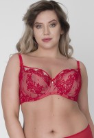 Красный бюстгальтер с мягкой чашкой из кружева с «ресничками» Akcent Красный бюстгальтер с мягкой чашкой из кружева с «ресничками» Akcent
