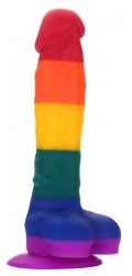 Разноцветный фаллоимитатор-реалистик Colourful Dildo - 20 см.