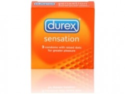 Презервативы с точечной структурой Durex Sensation - 3 шт.