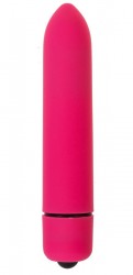 Розовая вибропуля с заострённым кончиком - 9,3 см. Fff