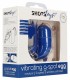 Синее виброяйцо Medium Wireless Vibrating G-Spot Egg с пультом - 7,5 см.