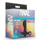 Черный анальный вибратор Silicone Vibrating Prostate Massager 01 - 10,8 см.