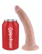 Телесный дилдо Cock на присоске - 19,9 см.