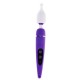 Фиолетовый вибростимулятор с насадками - 17,6 см.