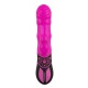 Розовый вибратор Design for Climax с клиторальным кроликом - 17,5 см.