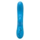 Голубой вибромассажер Insatiable G Inflatable G-Bunny с функцией расширения - 21 см.