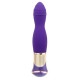 Фиолетовый вибратор с ротацией Ecstasy Deluxe Rippled Vibe - 20 см.