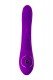 Фиолетовый ротатор с клиторальным стимулятором Yum - 21 см.