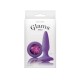 Фиолетовая анальная пробка с фиолетовым кристаллом Glams Mini Pink Gem - 8,4 см.