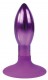 Фиолетовая овальная анальная пробка - 9 см.