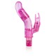 Розовый вибромассажер 10-Function Bendie Bounding Bunny Vibes - 22,8 см.