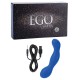 Синий вибромассажер простаты из премиум-силикона Ego e5 - 16,5 см.