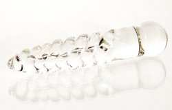 Фаллоимитатор-спираль из прозрачного стекла - 16 см.