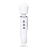 Белый жезловый вибромассажёр Wand Massager - 19 см. Белый жезловый вибромассажёр Wand Massager - 19 см.