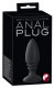 Чёрная анальная пробка Anal Plug - 12,5 см.