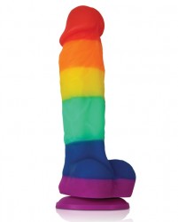 Радужный фаллоимитатор Colours Pride Edition 5 Dildo - 17,8 см.