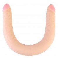 Телесный двухсторонний фаллоимитатор-реалистик - 49,5 см. Телесный двухсторонний фаллоимитатор-реалистик - 49,5 см.