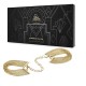 Золотистые браслеты-наручники с цепочкой Magnifique
