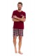 Короткая мужская пижама с клетчатыми шортами Doctor Nap