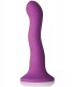 Фиолетовый изогнутый фаллоимитатор Colours Wave 6 Dildo - 19 см.