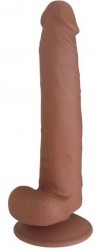 Коричневый фаллоимитатор Seducer Long John - 21,5 см.