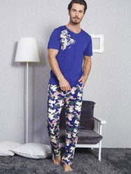 Трикотажный мужской комплект с камуфляжными брючками Vienetta