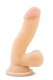 Телесный фаллоимитатор на присоске 6.5 Sensa Feel Dildo - 17,78 см.