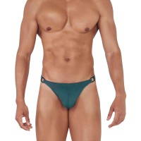 Зеленые мужские трусы-тонги с пряжками Flashing Thong Clever Masculine Underwear