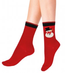 Новогодние хлопковые носки со снеговиком Pretty Polly