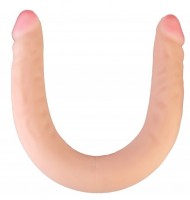 Телесный двухсторонний фаллоимитатор-реалистик - 54 см. Телесный двухсторонний фаллоимитатор-реалистик - 54 см.