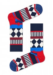 Носки унисекс Disco Tribe Anniversary Sock с геометрическим принтом Happy socks