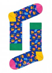 Носки унисекс Hamburger Sock с гамбургерами и содовой Happy socks