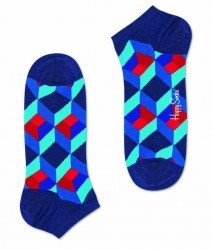 Низкие носки Optic Square Low Sock с цветными зигзагами Happy socks