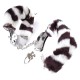 Металлические наручники Furry Love Cuffs с мехом - зебра