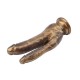 Золотистый анально-вагинальный фаллоимитатор Ivana Havesex - 19,5 см.