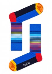 Стильные носки унисекс в тонкую полоску Half Stripe Sock Happy socks