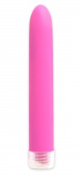 Неоново-розовый вибратор - 19 см.