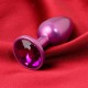 Фиолетовая анальная пробка с кристаллом