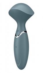 Серый вибромассажер Mini Wand-er - 16 см. Серый вибромассажер Mini Wand-er - 16 см.
