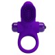 Фиолетовое эрекционное виброкольцо в клиторальной щеточкой Vibrant Penis Ring Ii