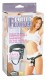 Поясной виброфаллос на кожаных трусиках Potent Plunger Harness With 8 Vibrator - 20,2 см.